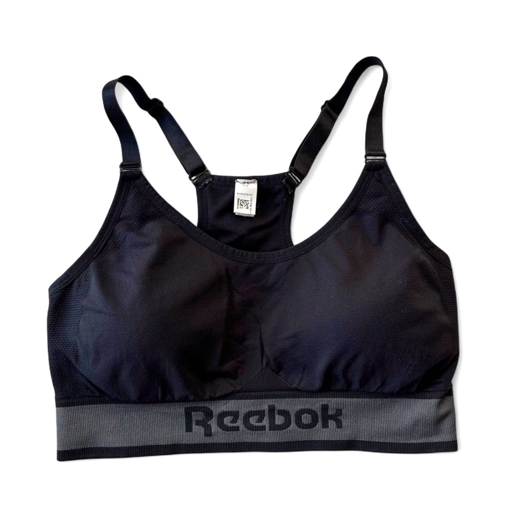 Reebok Women's Black Racerback Sports Bra - Large
